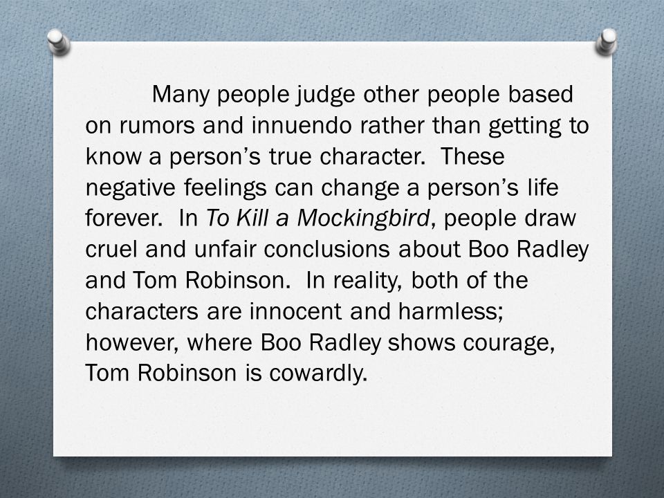 Why is Boo Radley a Mockingbird? Essay